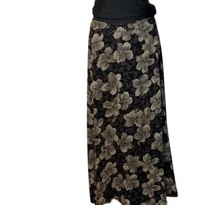 Jones New York Floral Wrap Skirt Long Lined Size 12